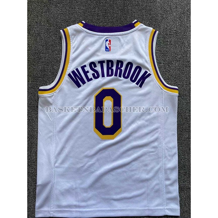 Maillot Enfant Los Angeles Lakers Russell Westbrook NO 0 Association 2022-23 Blanc